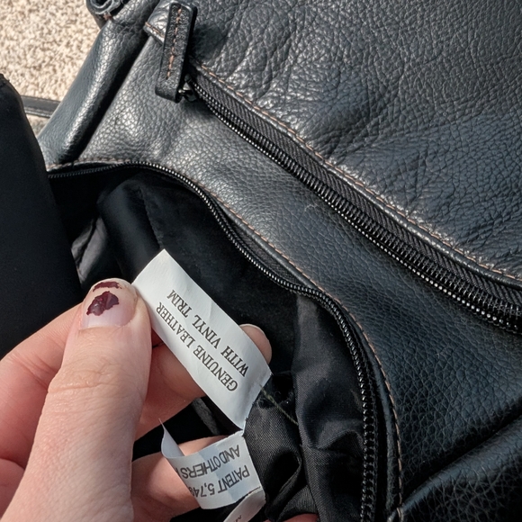 Black Genuine Leather Small Backpack - Picture 7 of 7